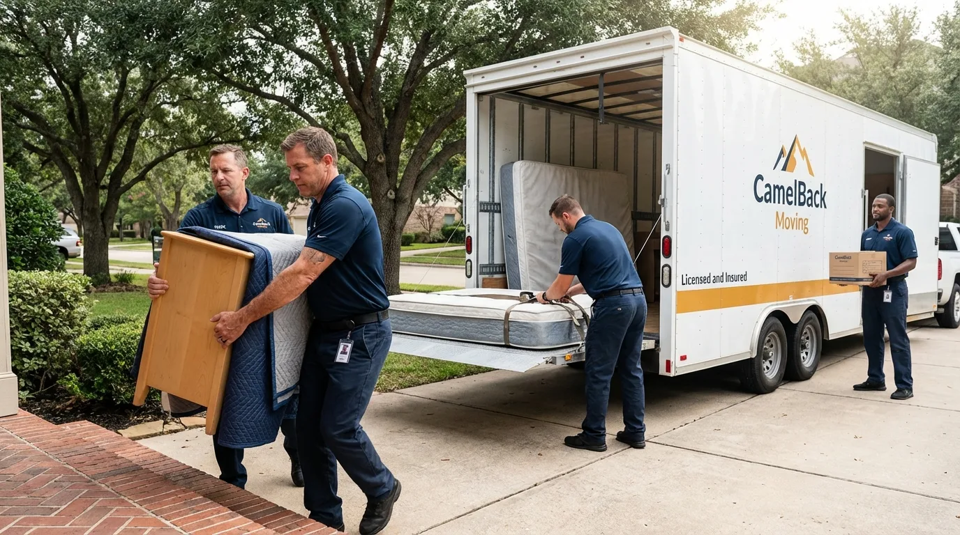 Crew loading residential truck for cross-state move from Collingswood, NJ